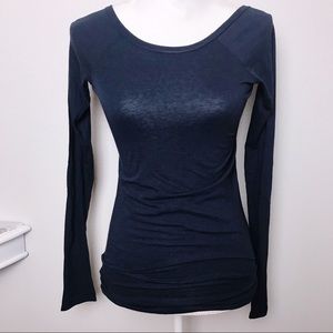 Vince Pima Cotton Long Sleeve Tee Size XS Blue